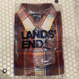 NWT Lands End Traditional Flannel Large Tall